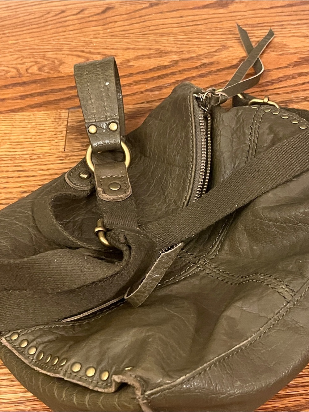 The Sak Silverlake Olive Green Studded Leather Crossbody - Picture 9 of 9
